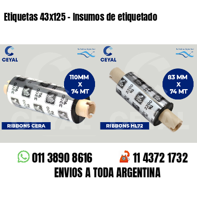 Etiquetas 43x125 - Insumos de etiquetado