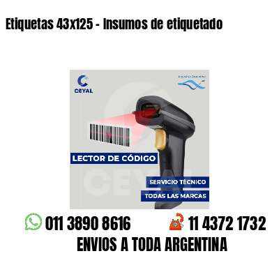 Etiquetas 43x125 - Insumos de etiquetado