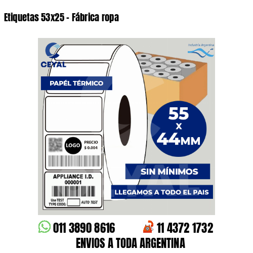 Etiquetas 53×25 – Fábrica ropa