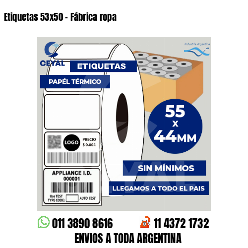 Etiquetas 53×50 – Fábrica ropa