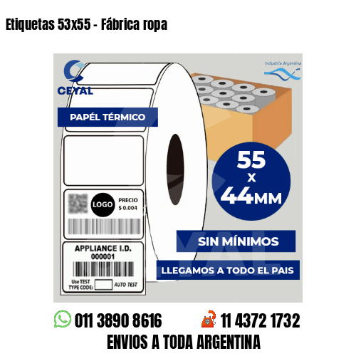 Etiquetas 53×55 – Fábrica ropa