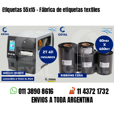 Etiquetas 55x15 - Fábrica de etiquetas textiles