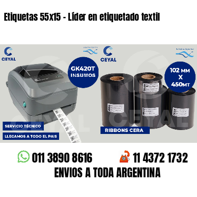 Etiquetas 55x15 - Líder en etiquetado textil
