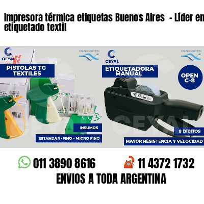 Impresora térmica etiquetas Buenos Aires  - Líder en etiquetado textil