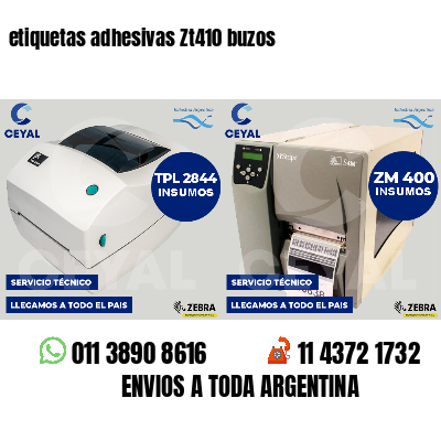 etiquetas adhesivas Zt410 buzos