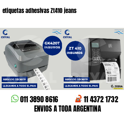 etiquetas adhesivas Zt410 jeans