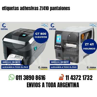 etiquetas adhesivas Zt410 pantalones