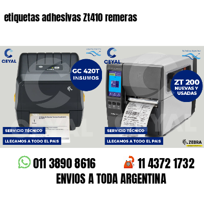 etiquetas adhesivas Zt410 remeras