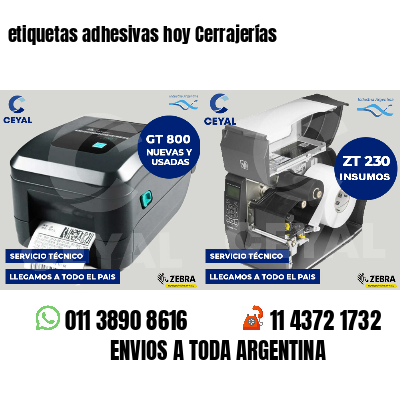 etiquetas adhesivas hoy Cerrajerías