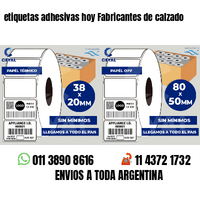 etiquetas adhesivas hoy Fabricantes de calzado