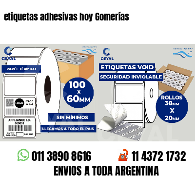 etiquetas adhesivas hoy Gomerías