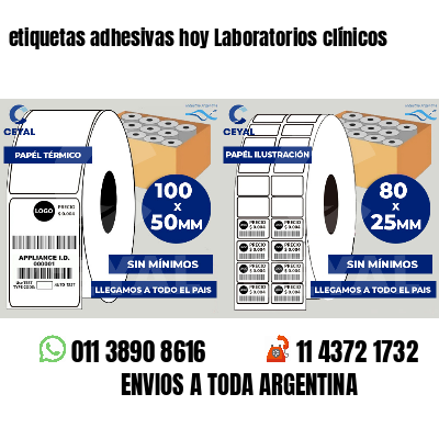 etiquetas adhesivas hoy Laboratorios clínicos