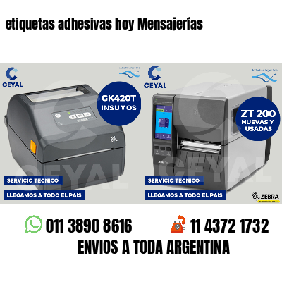 etiquetas adhesivas hoy Mensajerías