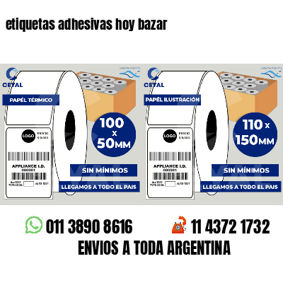etiquetas adhesivas hoy bazar
