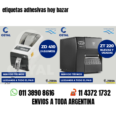 etiquetas adhesivas hoy bazar