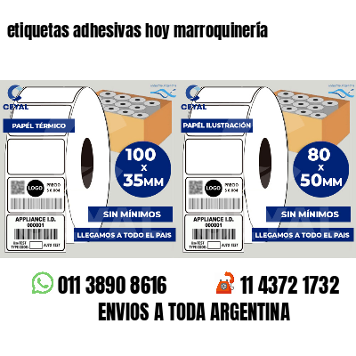 etiquetas adhesivas hoy marroquinería