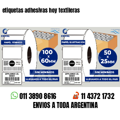 etiquetas adhesivas hoy textileras