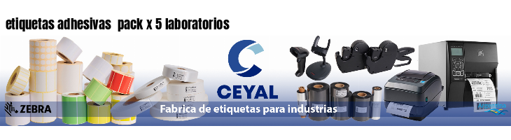 etiquetas adhesivas  pack x 5 laboratorios