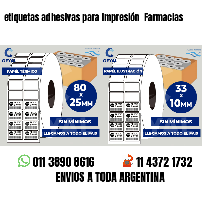 etiquetas adhesivas para impresión  Farmacias