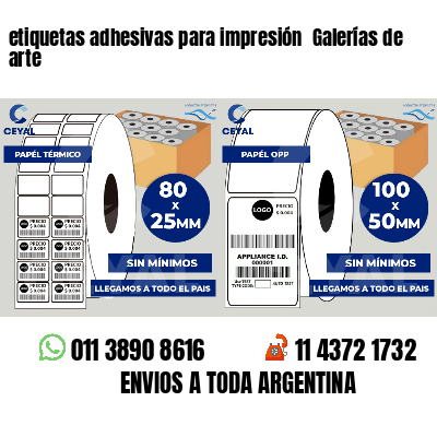 etiquetas adhesivas para impresión  Galerías de arte