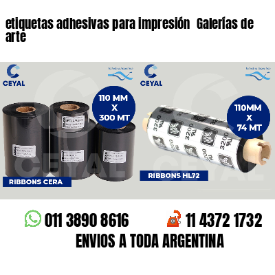etiquetas adhesivas para impresión  Galerías de arte