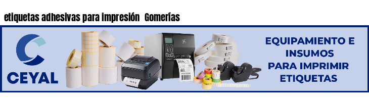 etiquetas adhesivas para impresión Gomerías