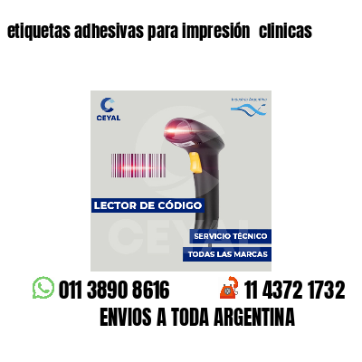 etiquetas adhesivas para impresión  clinicas