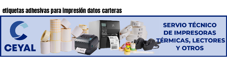 etiquetas adhesivas para impresión datos carteras