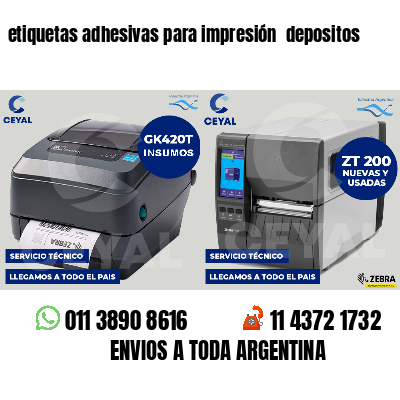 etiquetas adhesivas para impresión  depositos