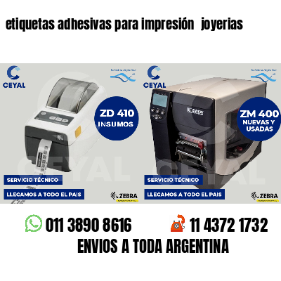 etiquetas adhesivas para impresión joyerias