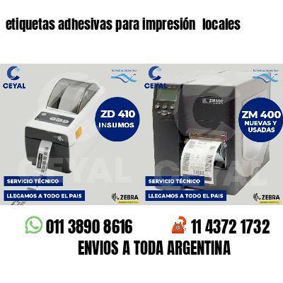 etiquetas adhesivas para impresión locales