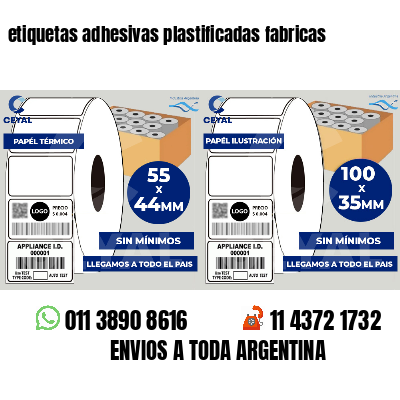 etiquetas adhesivas plastificadas fabricas
