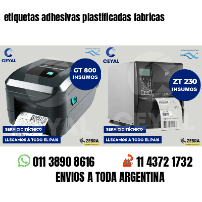 etiquetas adhesivas plastificadas fabricas