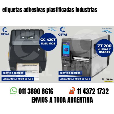 etiquetas adhesivas plastificadas industrias