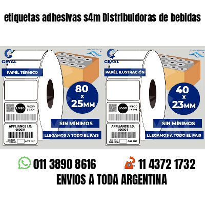 etiquetas adhesivas s4m Distribuidoras de bebidas