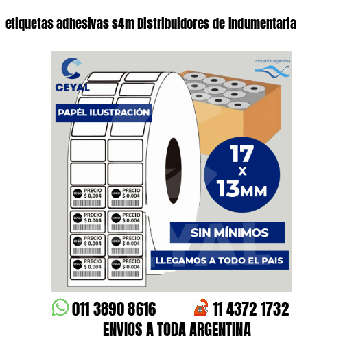 etiquetas adhesivas s4m Distribuidores de indumentaria