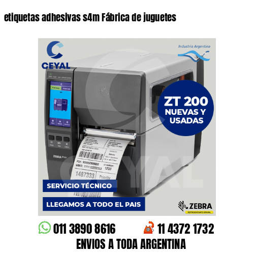 etiquetas adhesivas s4m Fábrica de juguetes