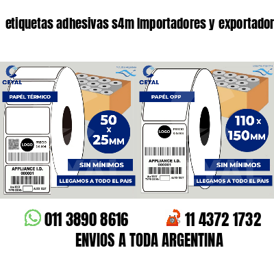 etiquetas adhesivas s4m Importadores y exportadores