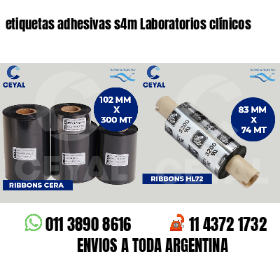 etiquetas adhesivas s4m Laboratorios clínicos