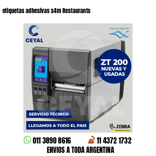 etiquetas adhesivas s4m Restaurants