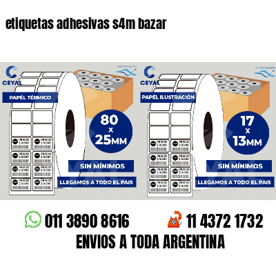 etiquetas adhesivas s4m bazar