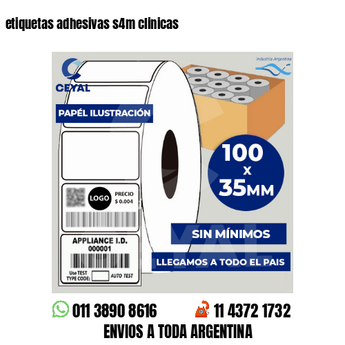 etiquetas adhesivas s4m clinicas