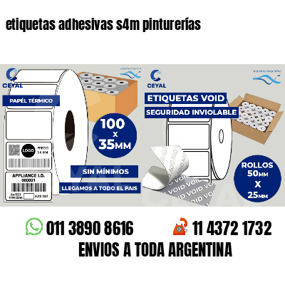 etiquetas adhesivas s4m pinturerías