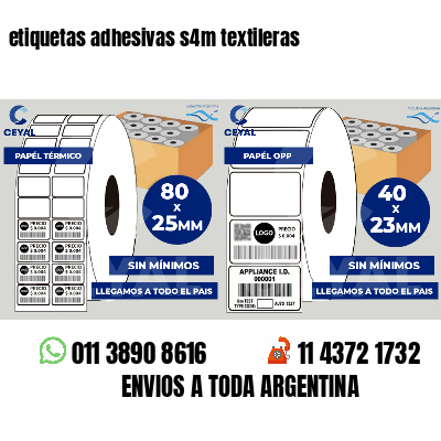 etiquetas adhesivas s4m textileras