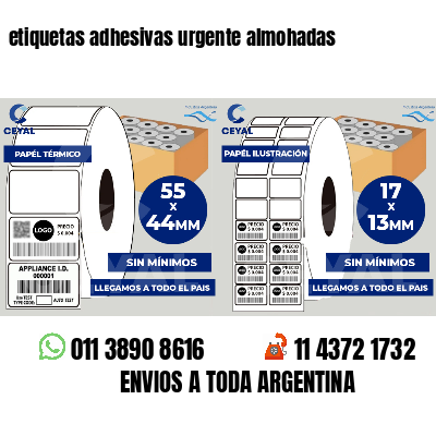 etiquetas adhesivas urgente almohadas