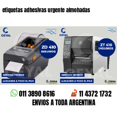 etiquetas adhesivas urgente almohadas