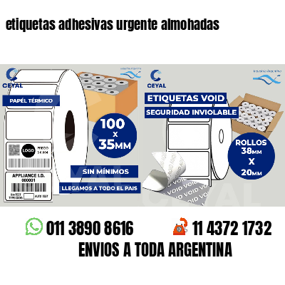 etiquetas adhesivas urgente almohadas
