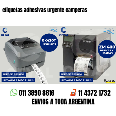 etiquetas adhesivas urgente camperas