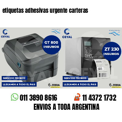 etiquetas adhesivas urgente carteras