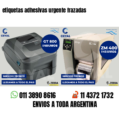 etiquetas adhesivas urgente frazadas